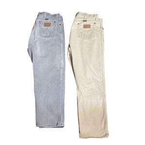 Vintage Wrangler Men's Jeans Bundle Size 40 Multicolor Straight 2 Pairs